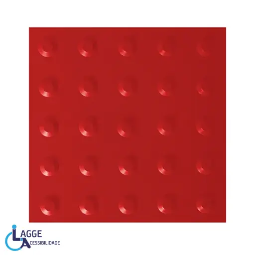 INSTALAÇÃO DE PISO TÁTIL PVC vermelho