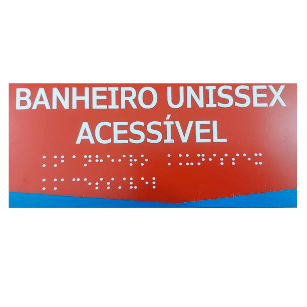 placa braille unissex