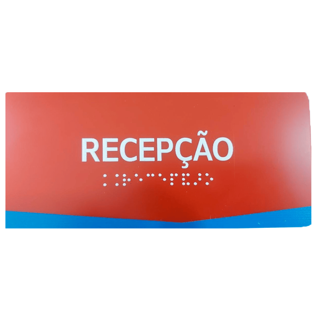 placa braille recepção