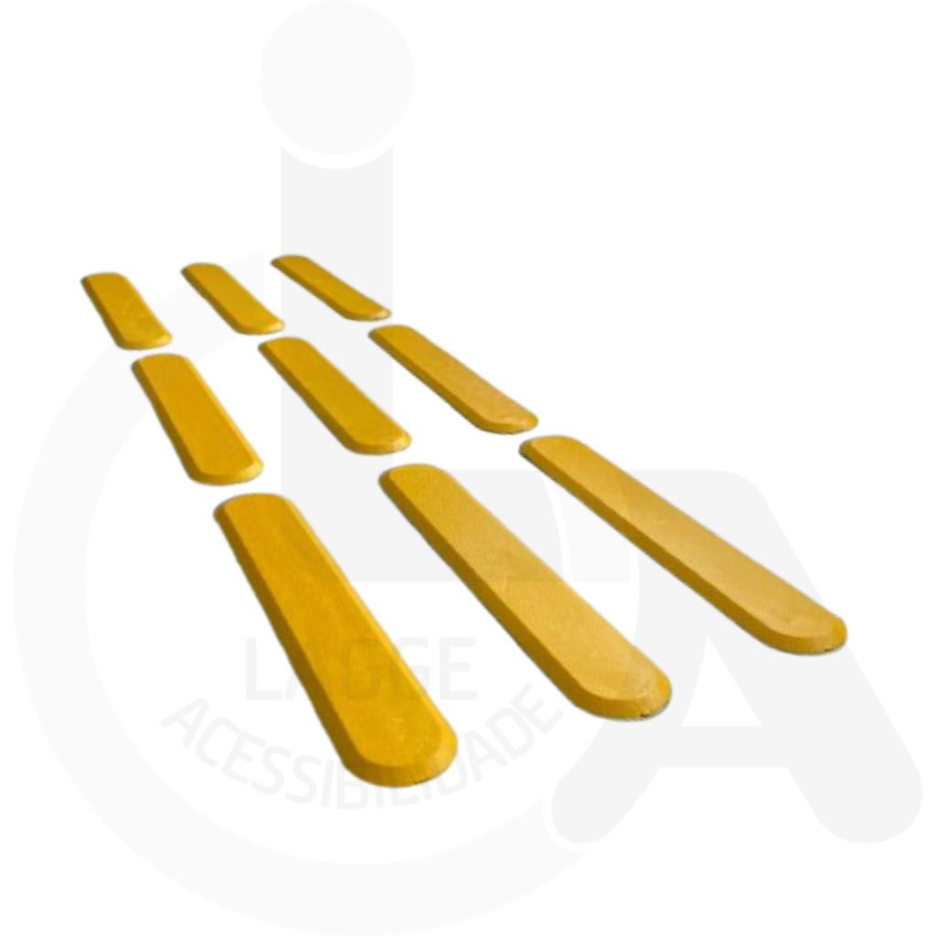 PISO TATIL ELEMENTO DIRECIONAL PVC AMARELO