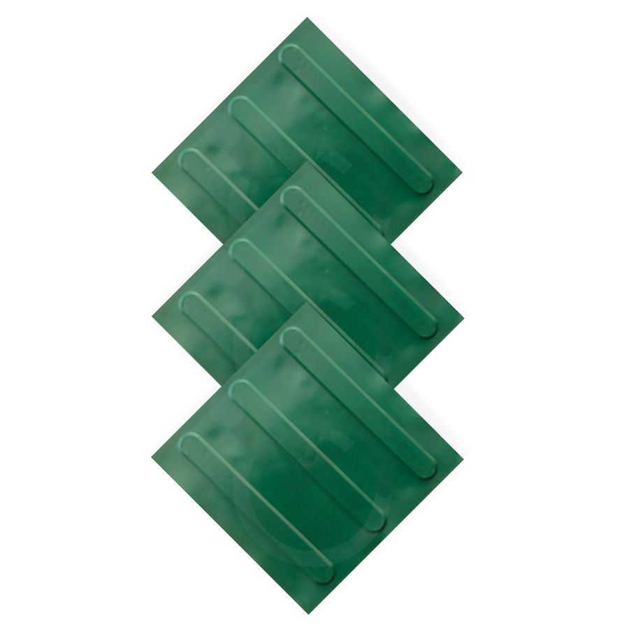 PISO TATIL DIRECIONAL PVC EM PLACA VERDE