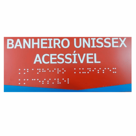 placa braille unissex