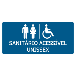 Placa Braille Lagge Acessibilidade - BANHEIRO UNISSEX ACESSÍVEL NOVO